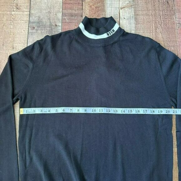 MSGM Milano wool high neck sweater black and white Men's Large - Picture 2 of 10